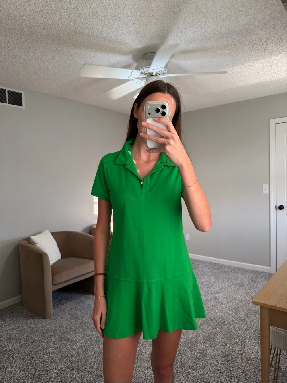 Green Polo Dress - Classic Short Sleeve Fit